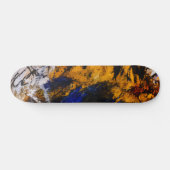 Bold Gold Navy Grunge Abstract Skateboard (Horizontaal)