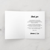 Bold Gold Script Weduwfoto Collage Hartelijk dank Folie Wenskaart (Binnenlaag)