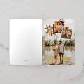 Bold Gold Script Weduwfoto Collage Hartelijk dank Folie Wenskaart (Buiten Laag)