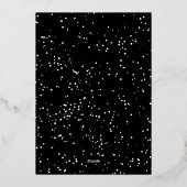 Bold Gold Snowflakes Script Merry Christmas Photo Folie Feestdagenkaart (Achterkant)