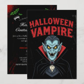 Bold Gothic Halloween uitnodiging (Voorkant / Achterkant)