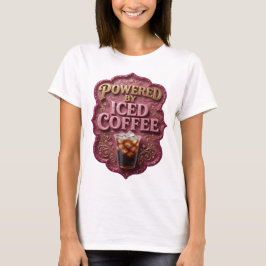 Bold Goud AANGEDREVEN DOOR IJskoffie Statement Des T-shirt