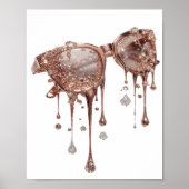 Bold Goud ABSTRACTE KUNST Modeprint Poster (Voorkant)