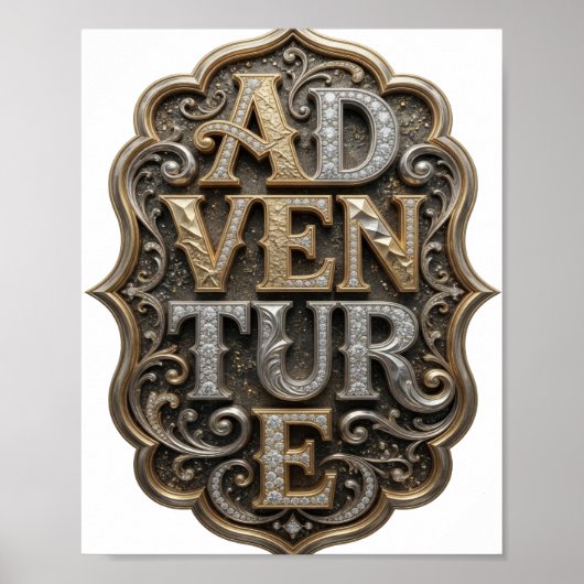 Bold Goud AVONTUUR Bold Design Poster (Voorkant)