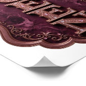 Bold Goud QUEEN Maatwerk Design Poster (Hoek)