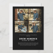 Bold Grad PhotoPop Graduation Announcement Aankondiging (Achterkant)