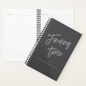 Bold Gray Script Typography Personalized Planner (Display)