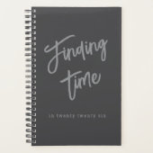 Bold Gray Script Typography Personalized Planner (Voorkant)
