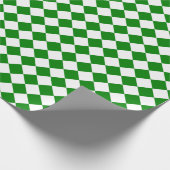 Bold Green and White Chevron Pattern Classic Cadeaupapier (Hoek)
