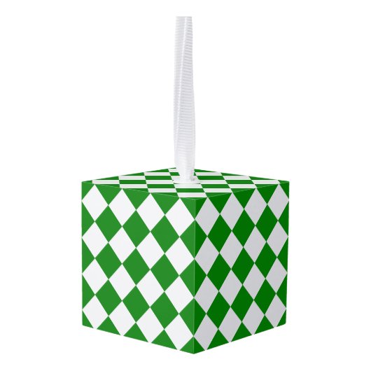 Bold Green and White Chevron Pattern Classic Decoratie (Achter hoekig)
