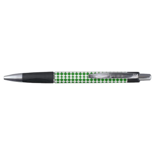 Bold Green and White Chevron Pattern Classic Emmy Pen (Achterkant)