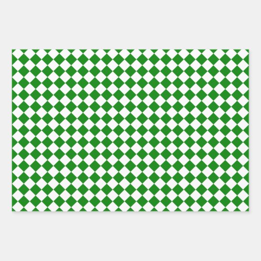 Bold Green and White Chevron Pattern Classic Inpakpapier Vel (Voorkant 2)