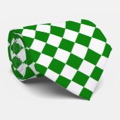 Bold Green and White Chevron Pattern Classic Stropdas (Opgerold)