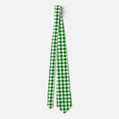 Bold Green and White Chevron Pattern Classic Stropdas (Achterkant)