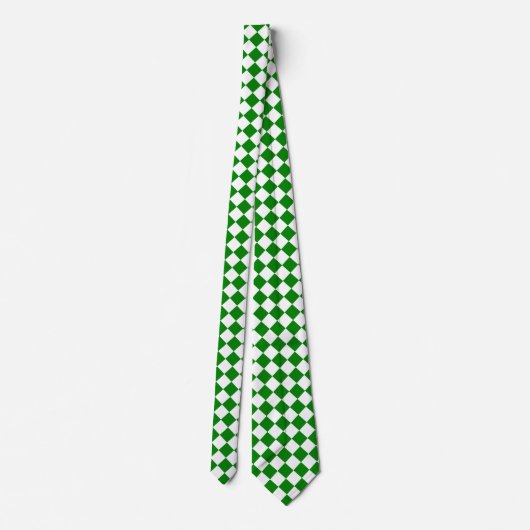 Bold Green and White Chevron Pattern Classic Stropdas (Achterkant)