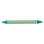 Bold Green and White Chevron Pattern Classic Zwarte Inkt Pen (Voorkant)