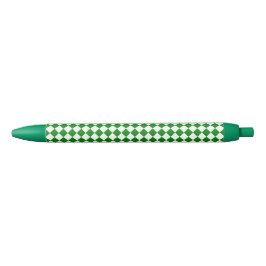 Bold Green and White Chevron Pattern Classic Zwarte Inkt Pen
