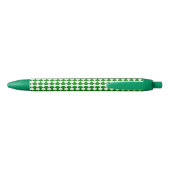 Bold Green and White Chevron Pattern Classic Zwarte Inkt Pen (Achterkant)