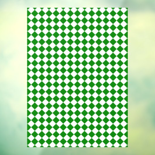Bold Green and White Chevron Pattern Raamsticker (Vel 3)