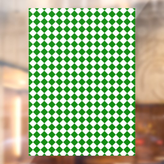 Bold Green and White Chevron Pattern Raamsticker (Vel 2)