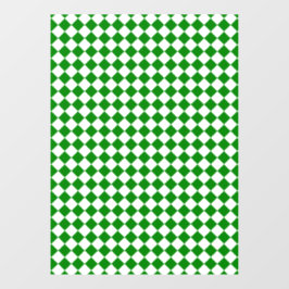 Bold Green and White Chevron Pattern Raamsticker