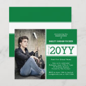 Bold Green en White Photo Afstuderen koninklijke p (Voorkant / Achterkant)