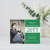 Bold Green en White Photo Afstuderen koninklijke p (Staand voorkant)