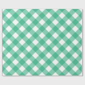 Bold Green Gingham Check Plaid Cadeaupapier (Vlak)