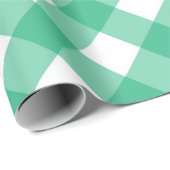 Bold Green Gingham Check Plaid Cadeaupapier (Rol Hoek)