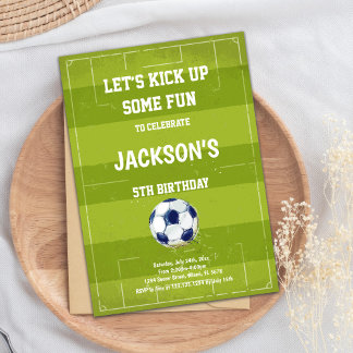 Bold Green Sports Party Theme Kaart