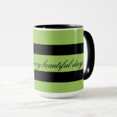 Bold Green Stripe Coffee Mok (Voorkant rechts)