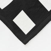 Bold Grid 091216 - Zwart op Wit Fleece Deken (Hoek)