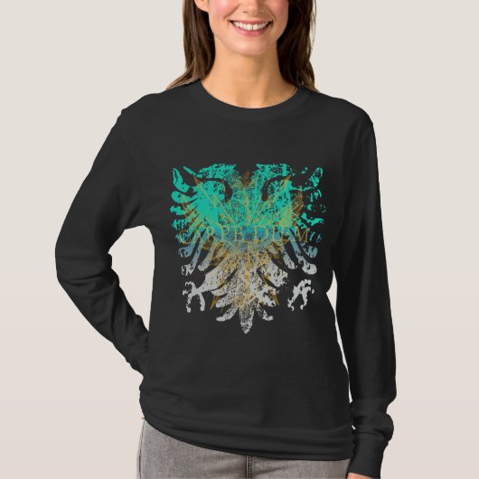 Bold Griffin Turquoise Gold op Black Carpe Diem T-shirt (Voorkant)