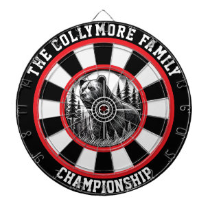 Bold Grizzly Target Forest Art Dartbord