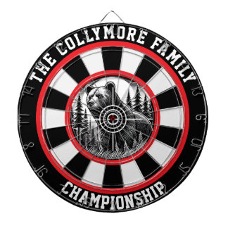 Bold Grizzly Target Forest Art Dartbord