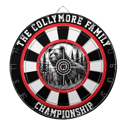 Bold Grizzly Target Forest Art Dartbord (Voorkant)