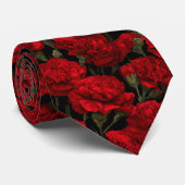 Bold Groomsmen Carnation Flower Stropdas (Opgerold)