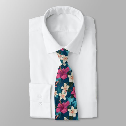 Bold Groomsmen Gift Tropical Flower Stropdas (Gebonden)