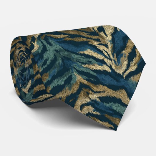 Bold Groomsmen Tiger Skin Stropdas (Opgerold)