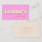 Bold Groovy Makeup Salon Nails Trendy Visitekaartje (Voorkant / Achterkant)