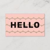 Bold Groovy Squigggles Zwart Licht Roze Kraft Visitekaartje (Voorkant)