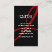 Bold Grunge Makeup Artiest Visitekaartje (Achterkant)