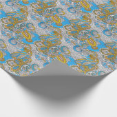 Bold Grungy Islamitisch Psychedelisch Ornament Cadeaupapier (Hoek)