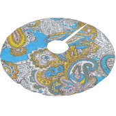 Bold Grungy Islamitisch Psychedelisch Ornament Kerstboom Rok (Gekanteld)