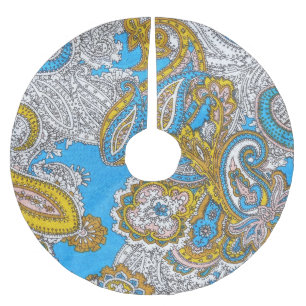 Bold Grungy Islamitisch Psychedelisch Ornament Kerstboom Rok