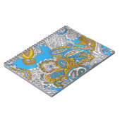 Bold Grungy Islamitisch Psychedelisch Ornament Notitieboek (Linkerzijde)