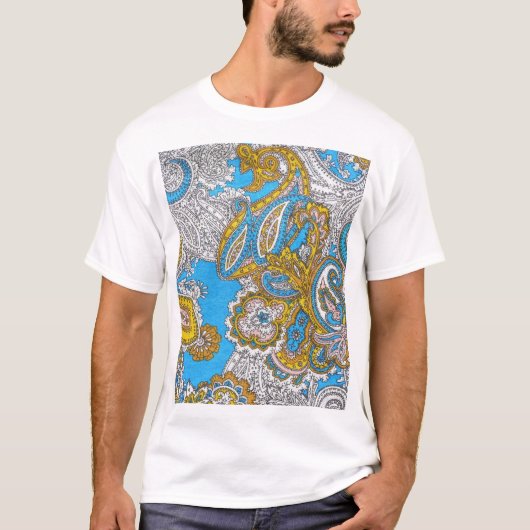 Bold Grungy Islamitisch Psychedelisch Ornament T-shirt (Voorkant)