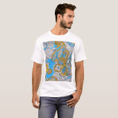 Bold Grungy Islamitisch Psychedelisch Ornament T-shirt (Voorkant volledig)