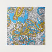 Bold Grungy Islamitisch Psychedelisch Ornament Wandkleed (Voorkant (horizontaal))