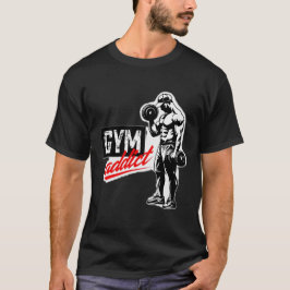 Bold Gym Addict Silhouette Gewichtheffen T-shirt